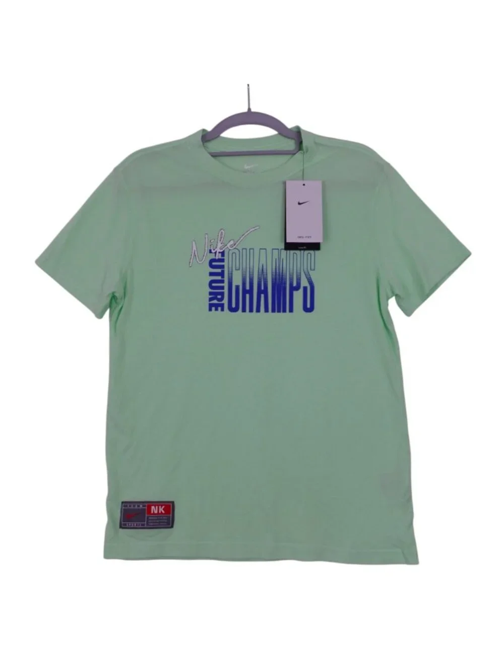 NWT Nike Future Champs T-Shirt Youth Sz L Vapor Green Dri Fit Short Sleeve